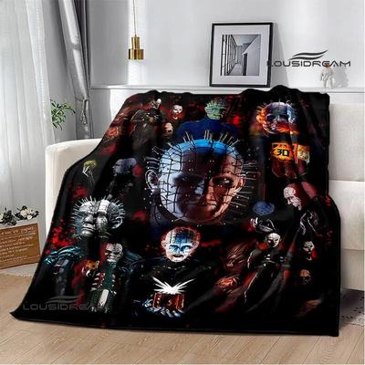 Hellraiser hororový tisk deka pikniková deka tenká deka flanel měkká a pohodlná domácí cestovní deka k narozeninám
