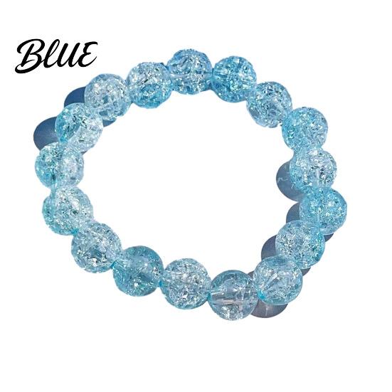 Transparent Bead Jewelry Clear Faux Crystal Beaded Bracelet Stretch Lightweight