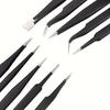 10pcs Premium Anti-Static Stainless Steel Tweezer Set - Ultra-Precise, Industrial-Grade Tools for Home Repair, Model Making & Electronics