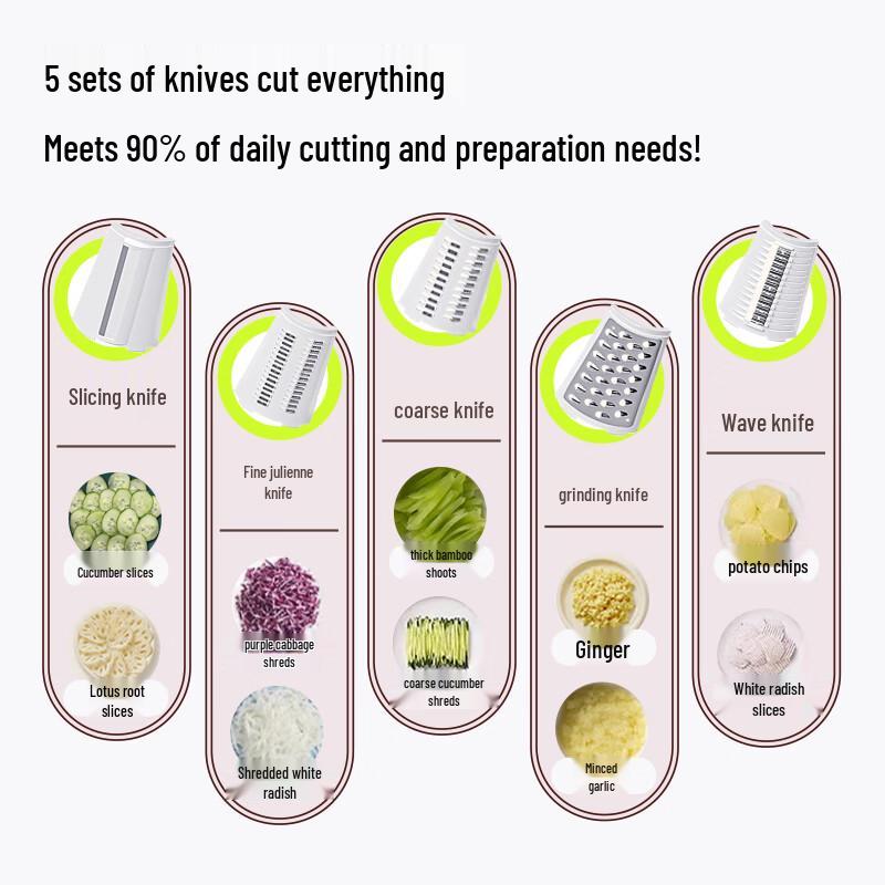 Suncha Hand-Crank Multifunction Vegetable Slicer