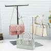 Stainless Steel Bag Show Shelf Gold Silver Height Adjustable Wallet Holder Stand Metal Display Risers Bags Earphone Headphone