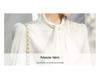 Women's Satin Long Sleeve Shirt with Ribbon Bow and Stand Collar - Spring 2026 Commuting Style.