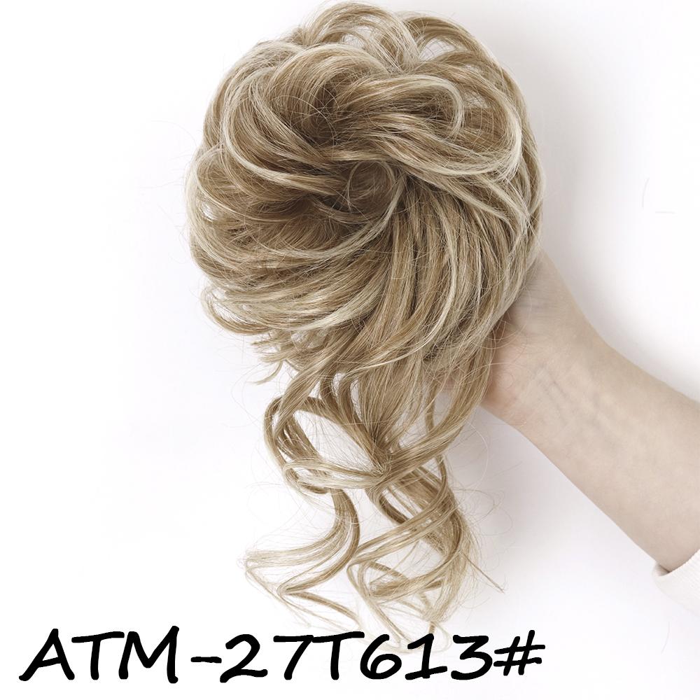 MISS WIG Syntetický prodlužovací drdol Drdol Rozcuchaný kudrnatý pásek do vlasů Pružné kudrnaté falešné vlásenky pro ženy Vlásenky