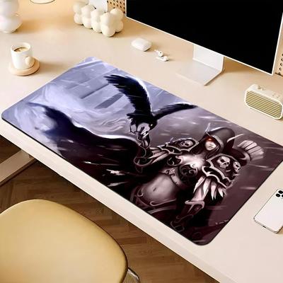 World Of Warcraft Sylvanas Windläufer Mauspads Tastatur XXL Mauspads Groß Computer Laptop Rutschfeste Tastatur Schreibtischmatte Maus