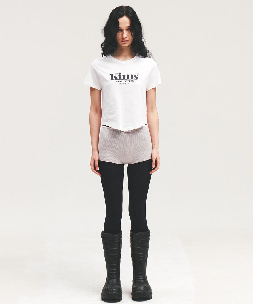 Kimseupeulesikoteunmakes (Unisex) Kims Bam Logo Tee White(Black)