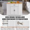 Kitchen Island Cart Storage Cabinet Serving Cart with Drawer & Shelves
