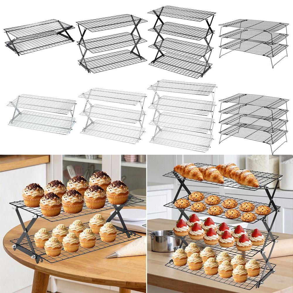 Black Silver Cooling Rack Wire Grid Grid Holder High Quality Baking Cooling Tray Baking