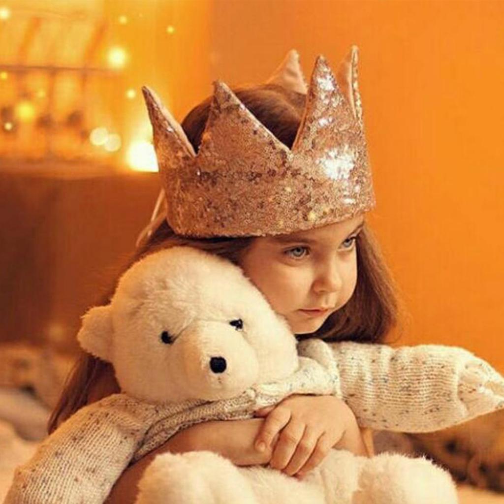 Glitzernde Krone Kopfschmuck & Sternstab Set für Babyparty & Geburtstagsfeier Säuglingsmädchen Feenstab für Bühnenauftritte