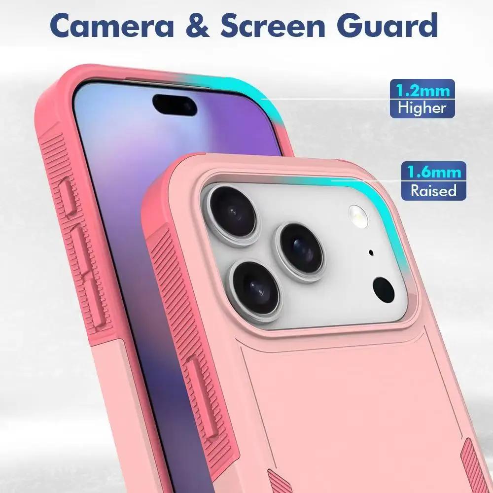 Armor Shockproof 2-in-1 Sturdy Anti Drop Protective Phone Case For IPhone 17 Pro Max 17Air 16 15 14 13 12 11 Pro Max Plus Cover