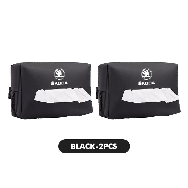 AAFO1 Car Styling Tissue Bag Armrest Box Paper Towel Interior Organizer Accessories For Skoda Fabia 1 2 Octavia A7 RS Superb Rapid