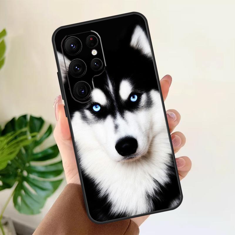 

Animal Wolf Dog Husky Soft Case For Samsung Galaxy S25 Ultra S21 S22 S23 S24 Plus S9 S10 S20 FE S24 FE Phone Cover Galaxy S21 Plus