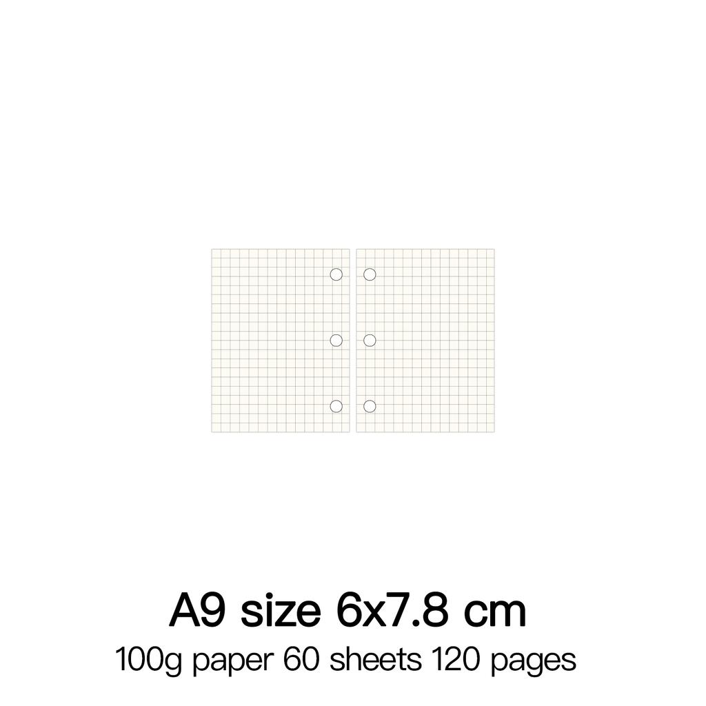 High Quality Ring Binder Notebook A5 Personal A6 A7 A8 Size Insert Refills Loose Leaf Spiral Diary Planner Inner Core 100g Paper