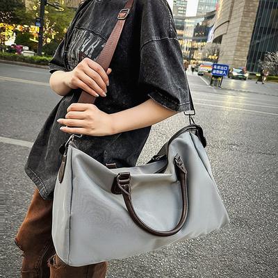 New Niche Fashion Temperament Tote Bag Women's Portable Travel Bag Large Capacity Pu Nylon Bag