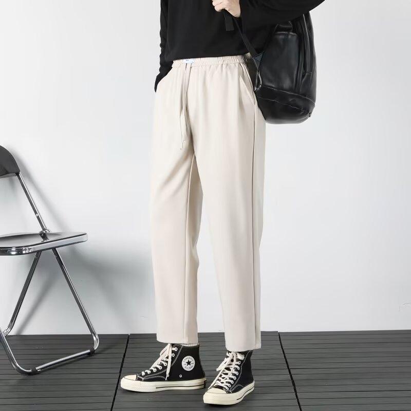 Casual small suit pants men's spring and autumn new loose sports long pants men's drooping straight pants