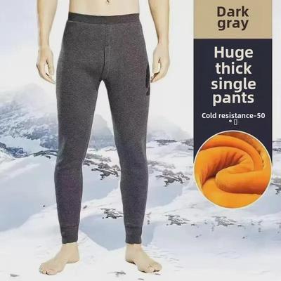 Calças Quentes Forradas com Lã de Tamanho Grande Masculino para Outono/Inverno