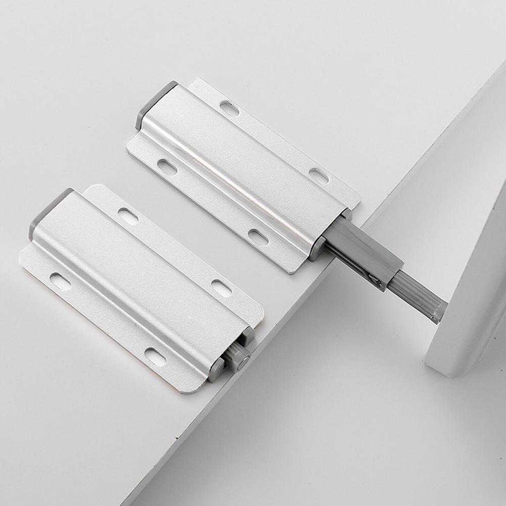 2pcs Heavy Duty Metal Push To Open Catch Cabinet Door Kitchen Wardrobe Hardware Aluminum Alloy Magnet Catch System Damper Buffer