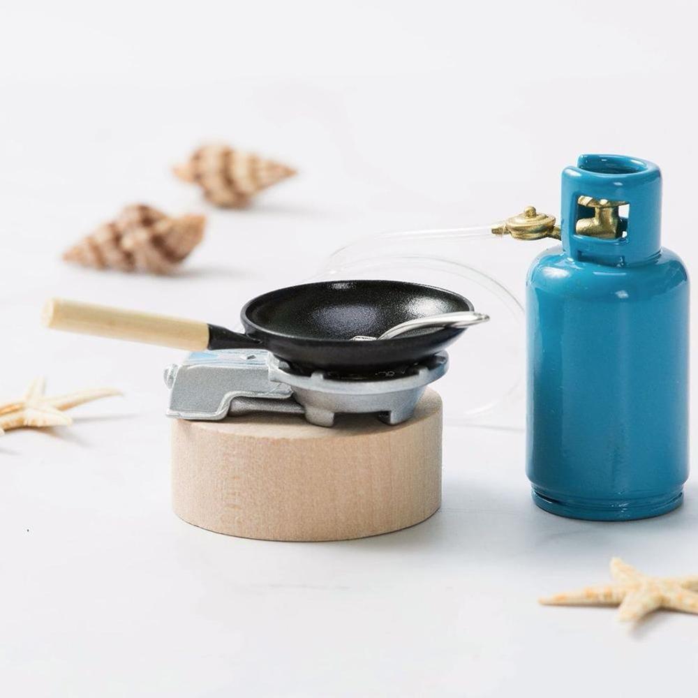 4 шт./компл. 1/12 кукольный домик миниатюрные кухонные игрушки сплав газовая плита — фото 3