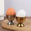 4Pcs Handy Stainless Steel Boiled Egg Cups Stand Rack Eggs Holder Egg Holder Kitchen Breakfast Cooking Tool Egg Cups Set