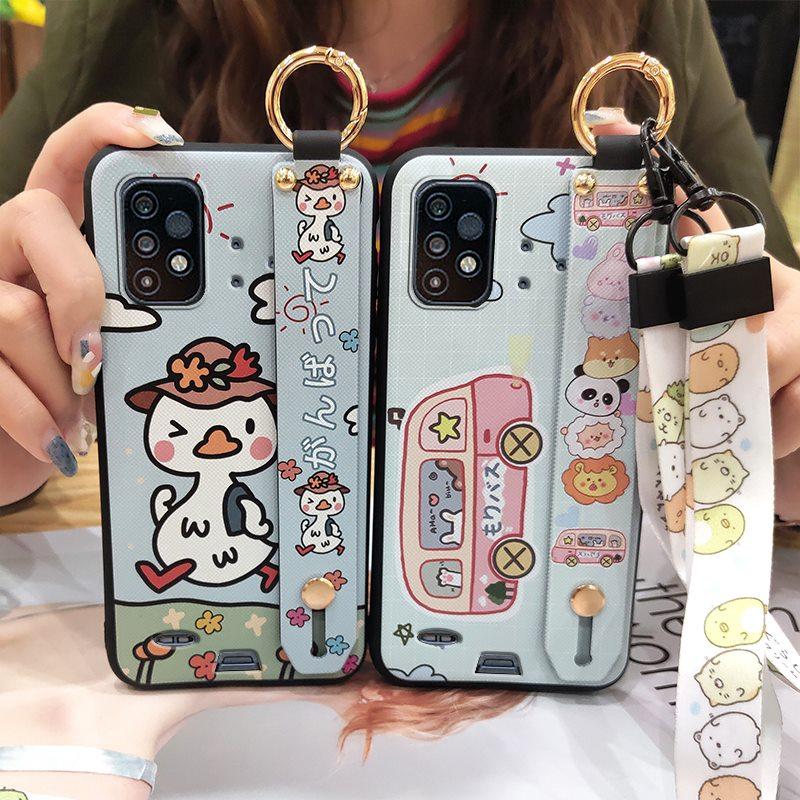 Cartoon Phone Holder Phone Case For UMIDIGI Bison GT2/GT2 Pro Fashion Design Silicone Ring Wrist Strap Dirt-resistant