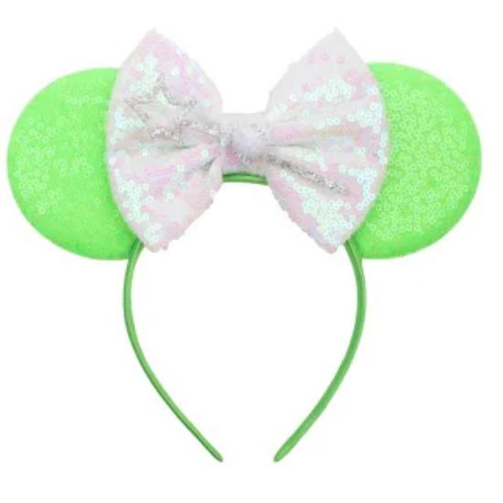 Klasická čelenka s myšími oušky pro ženy, dívky, na festival, párty, princeznovská čelenka, dětská flitrová mašle, ženská, roztomilé nové vlasové doplňky