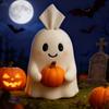 Scary Pumpkin Specters Design Tissue Paper Dispenser Durable Resin Bathroom Kitchen Countertop Organizers