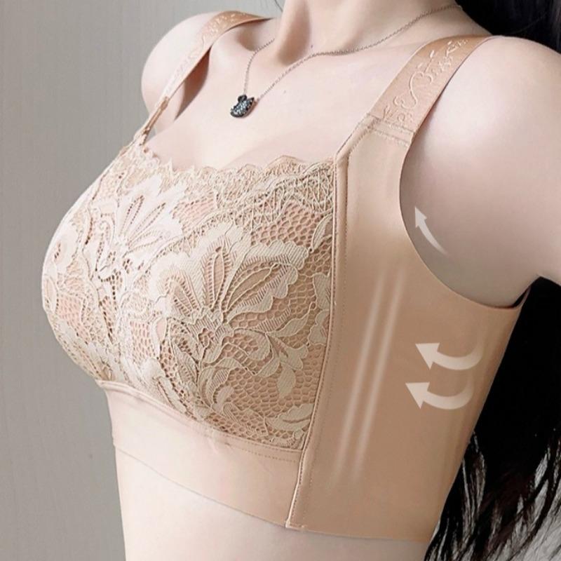 Seamless Foundation Bra for Women Push-up and Shaping Bra Side Boob Reduction and Anti-sagging Bra Makes Large Breasts Appear Smaller