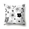 Polyester Pillow Case Car Decoration Home Printed Black and White Geometric Car Cushion Head Cushion Cover