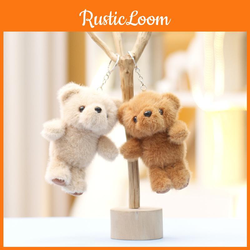 Plush Cuter Bear Doll With Super Soft Short Pile For Dolls And Pendant Bag