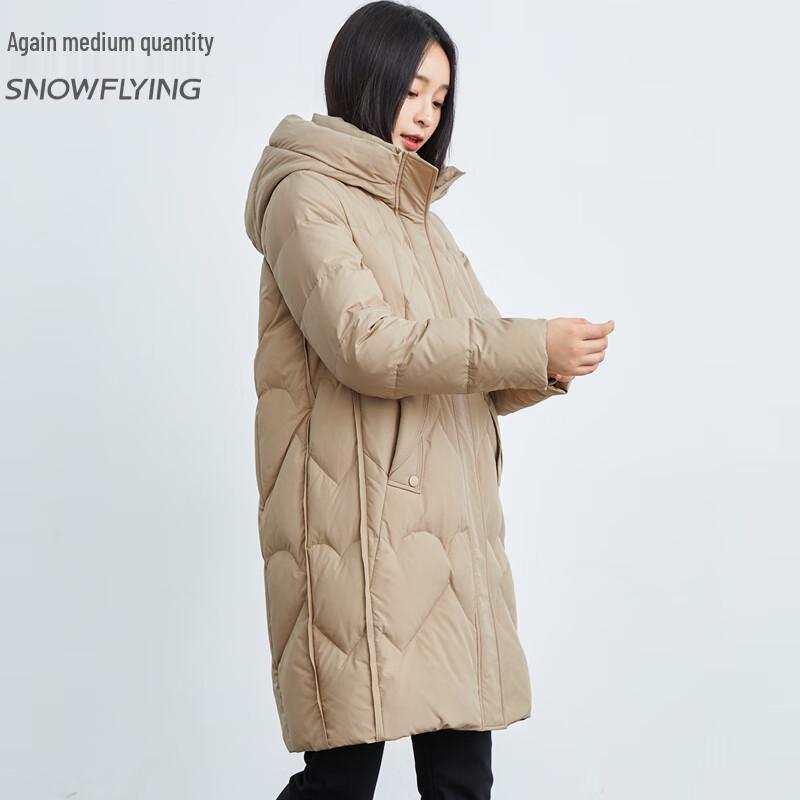 Xuezhongfei Women's Casual Mid-Length Hooded Down Parka