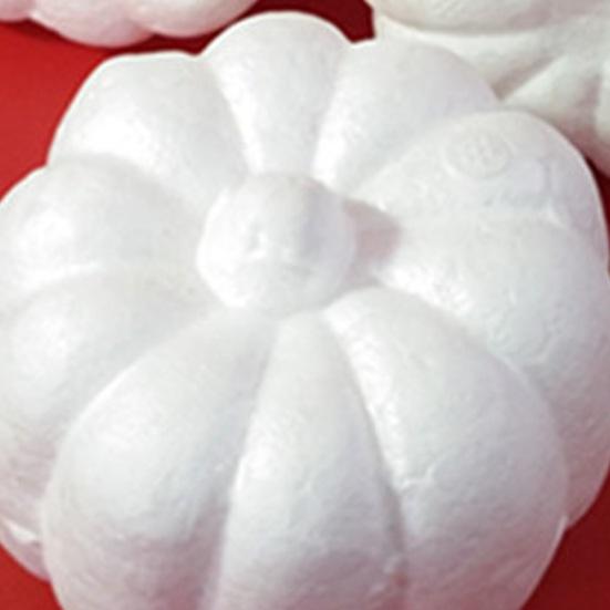 12Pcs Foam Pumpkins White Artificial Pumpkin Ornaments Paintable DIY Crafts for Halloween Fall Thanksgiving Photography Props