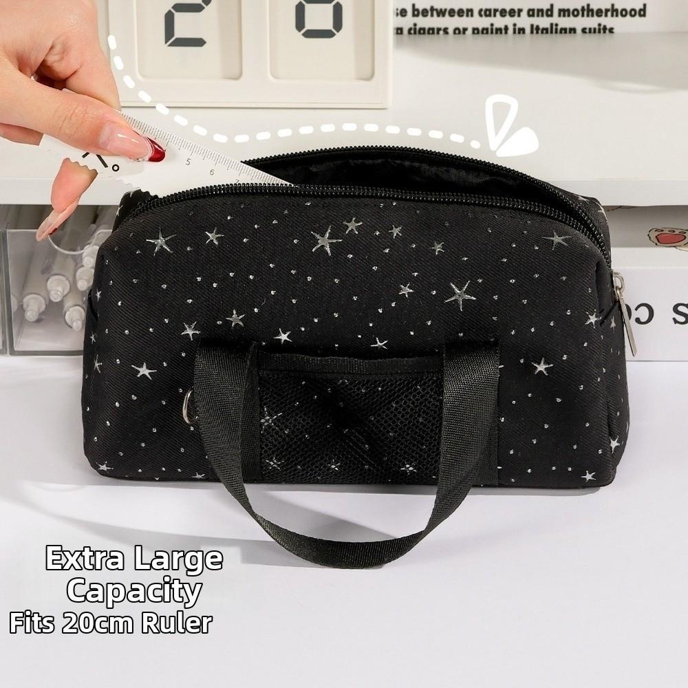 Multi-layer Star Dots Pencil Case Pencil Pouch Cloth Stationery Bag  School Supplies
