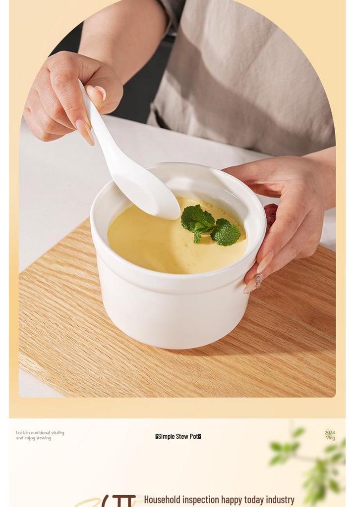 Reine Weiße Hitzebeständige Keramik-Suppen- und Eintopfkasserolle mit Deckel, Ideal für den Heim- oder Restaurantgebrauch.