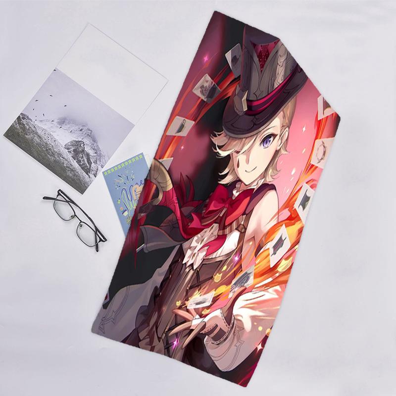 1pc Genshin Impact Lyney1 Beach Towel, Beach and Seaside Swimming Pool Equipment, Fashion Pattern, Rectangular, Travel Essentials