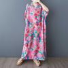 Summer V-neck Retro Cotton and Linen Dress