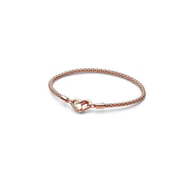 Thick Love Snake Bone Chain Bracelet In Gold And Rose Gold Base Chain