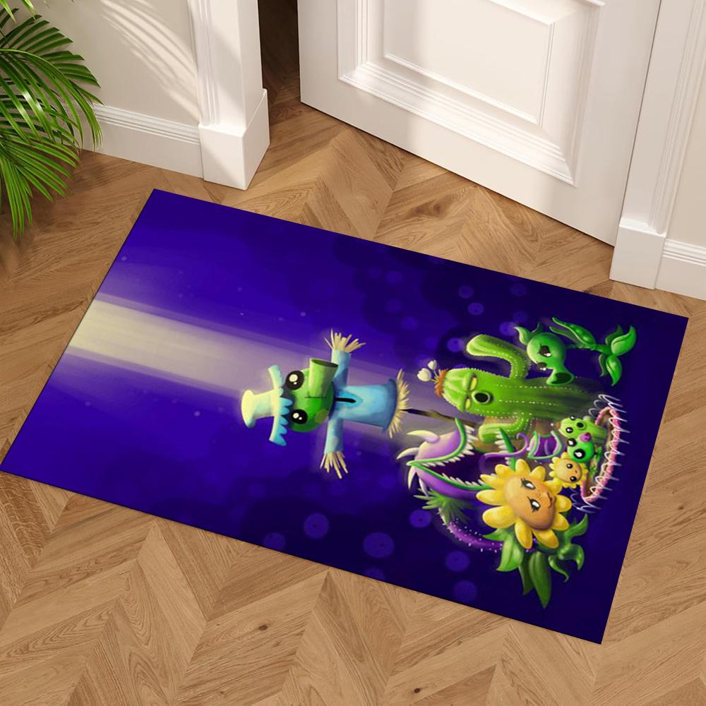 Plants Vs. Zombies Floor Rug Office Rug Design for Study room Game Room Bedrooms Playrooms Antislip Carpet Anime Office Decor Spiritual Gift