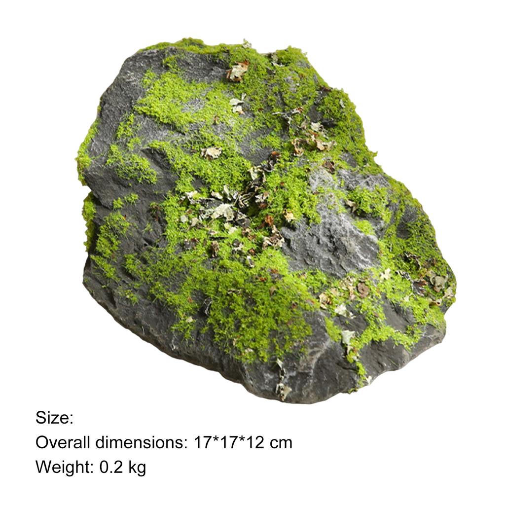 Outdoor Garden Bed Edging Decor Artificial Moss Faux Landscape Stone Fake Realistic Boulder Light