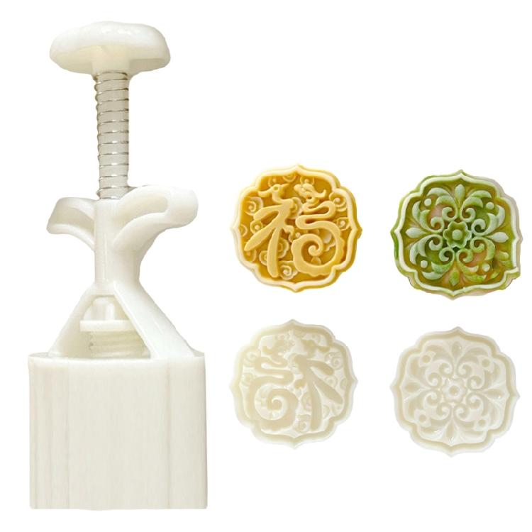 Unique 75g Festival Mooncakes Mould Hand Pressure Mooncakes Crafting Molds for Festival Treat and Unique Dessert