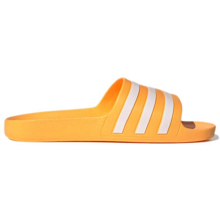 Adidas Adilette Aqua Lightweight Comfortable EVA Rubber Sole Non-Slip Wear-Resistant Casual Slippers Unisex Slippers Yellow White GZ5233
