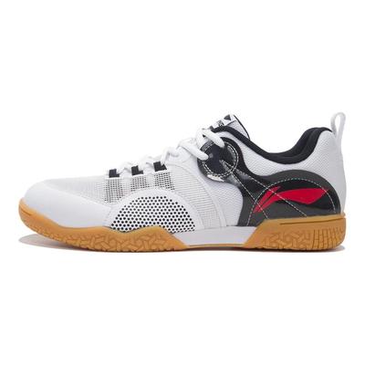 Li Ning Yu Ren Non-Slip Breathable Durable Low-Top Table Tennis Shoes Men Sneakers White Black Red APTR007-2