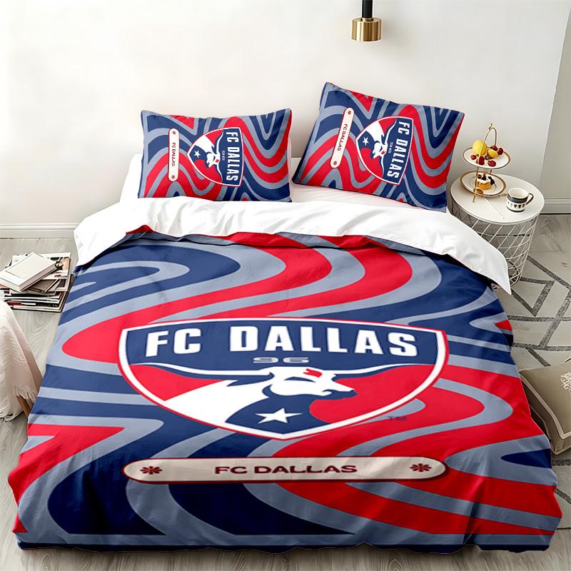 FC Dallas 3 parçalı set Yatak odası kullanımı için mükemmel Rahat nevresim takımı bir nevresim kılıfı ve iki yastık kılıfı içerir İdeal doğum günü veya Noel hediyesi