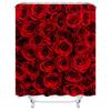1 Stück Roter Rosen Duschvorhang Badezimmer Trennwand Dekoratvorhang Maschinenwaschbar Rosenmuster Fenster Sichtschutzvorhang