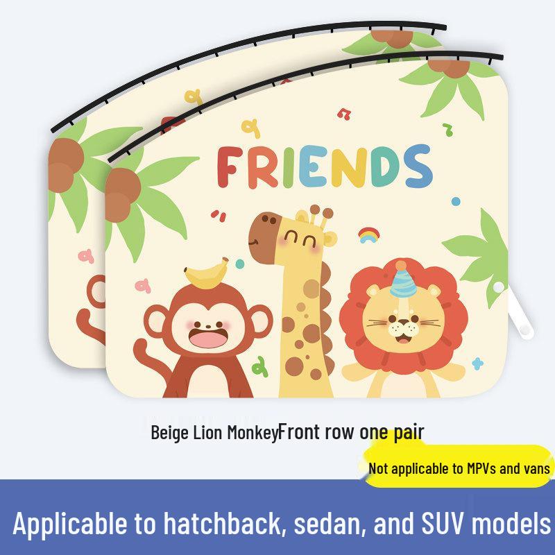 Car Window Sunshade: Sliding Rail Blackout Curtain for Baby Privacy and Sun Protection