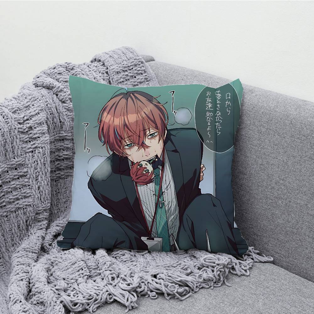 Yandere D-Doppo K-Kannonzaka Pillow Case Print Polyester Fiber 40X40 cm Home Sofa Throw Cushion Cover Decoration