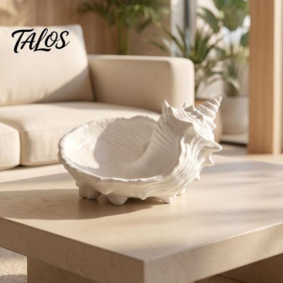 Gift for DIY Craft Lovers Conch Catchall Tray, Unique Detailed Texture, 3D Print Ocean Theme Handmade Home Decor Accessories Container, Durable