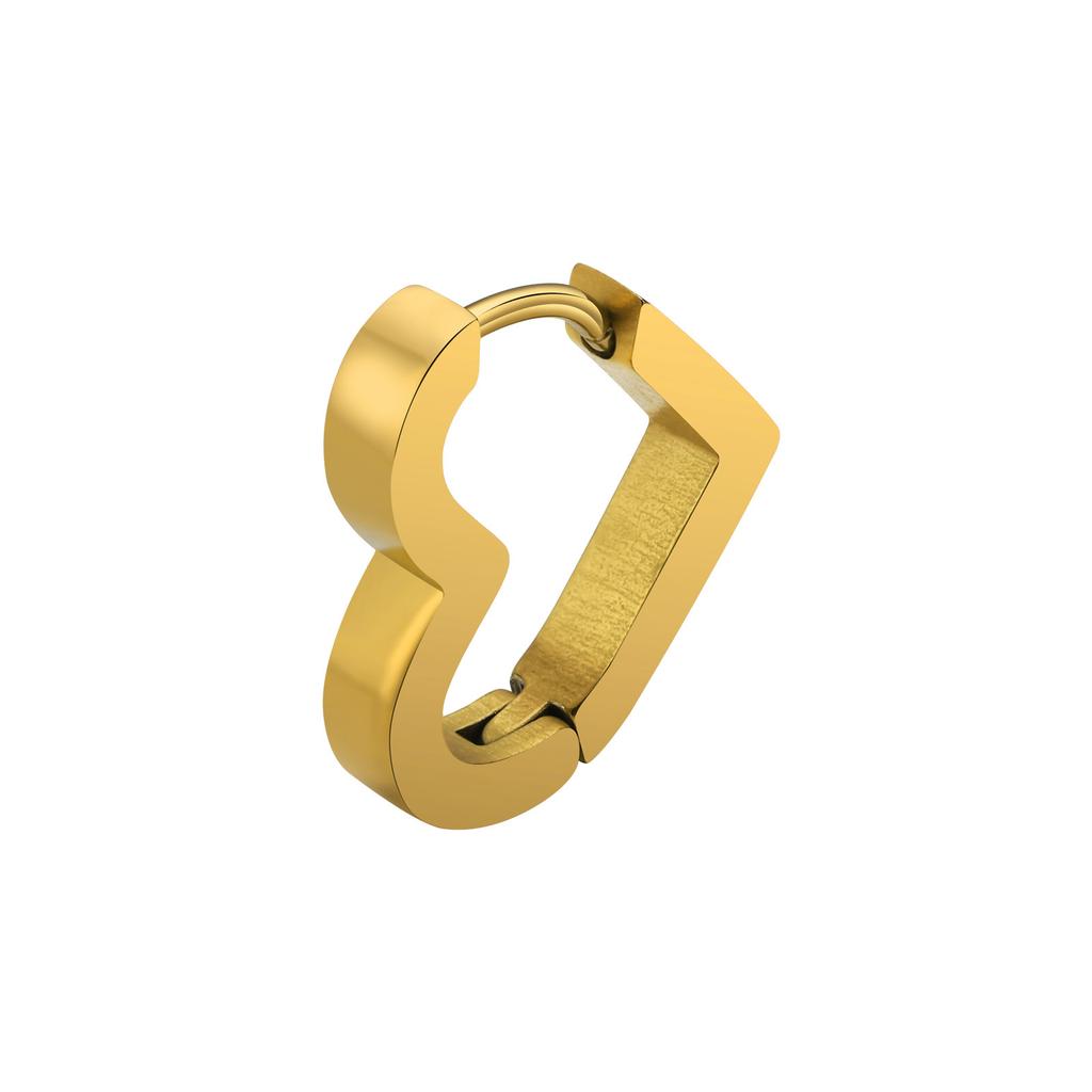 New Stainless Steel Gold Color Geometric Square Hoop Earrings for Women, Minimalist Chic Metal Ear Clip Gifts Trendy Jewelry