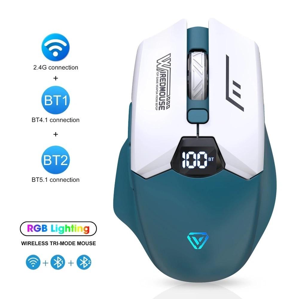 Smart LCD Display Bluetooth Mouse Dual-Mode Tablet Universal Mouse Wireless Mouse  Office Gaming