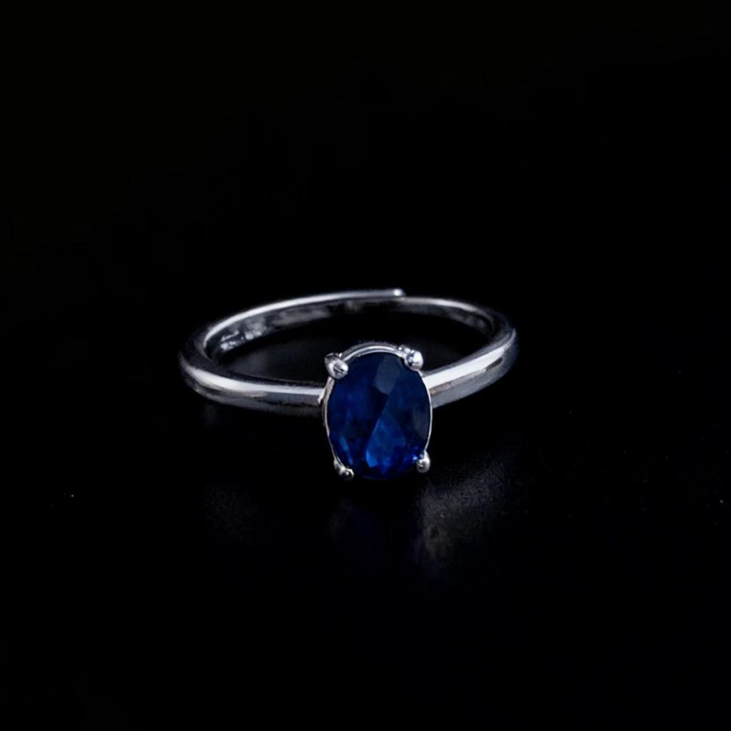 Niche Design Cultivates Ruby Sapphire Coconut Round Four-Claw Ring Women'S Fashion Simplicity Cultivates Colorful Treasure Women'S Ring