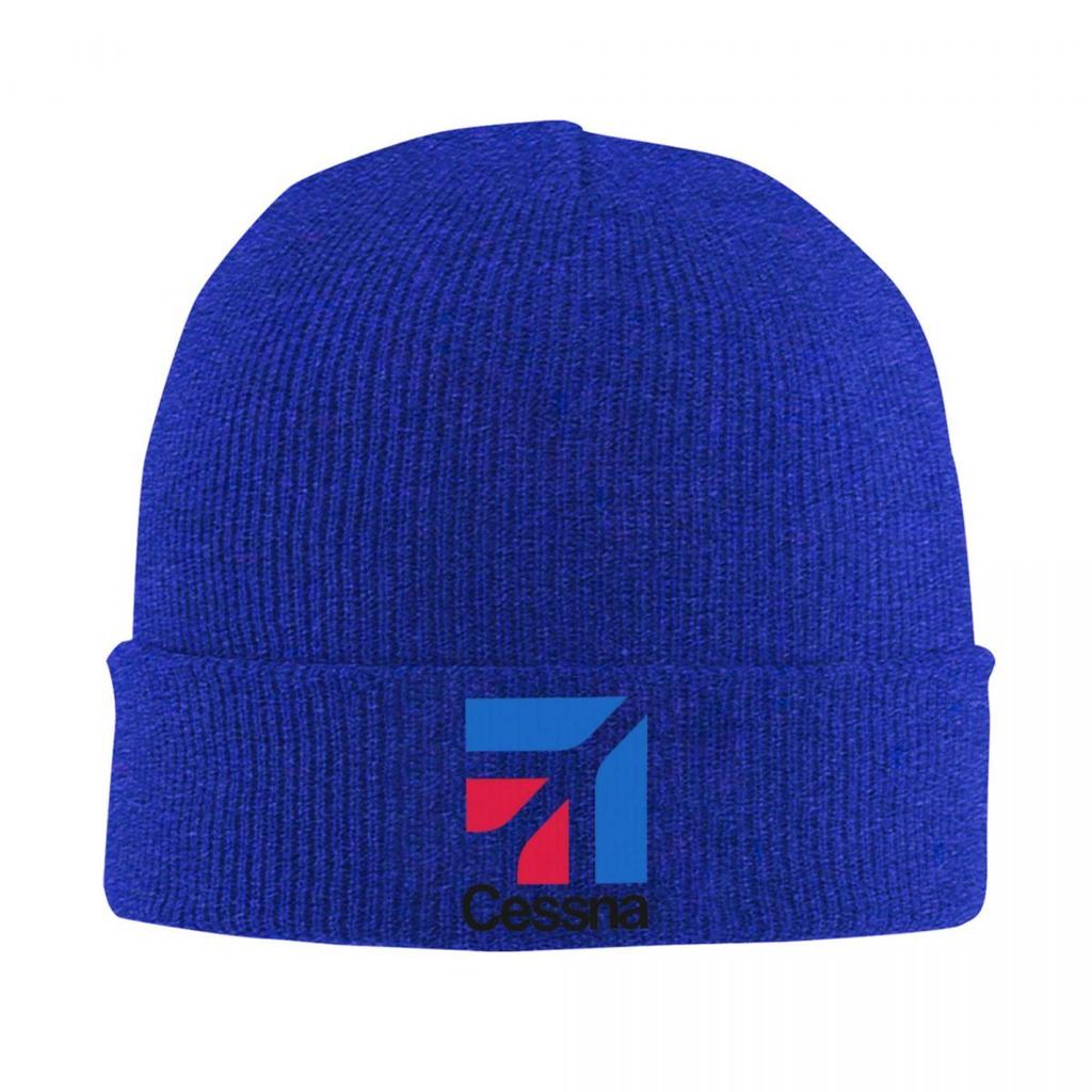 Cessna Logo Warm Knitted Cap Hip Hop Bonnet Hat Autumn Winter Outdoor Beanies Hats for Unisex Adult