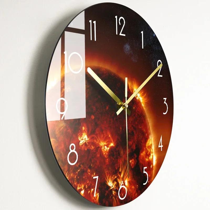 Bedroom Glass Wall Clock Nordic Large Modern Kitchen Wall Clocks Thick Watches Novelty Living Room Watch Home Decor M2R3O9